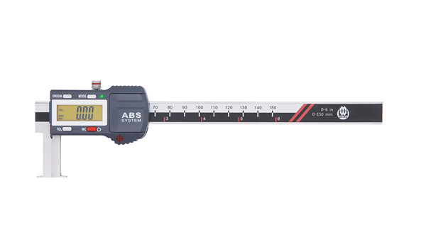 Digital caliper for inside grooves