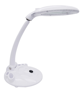 Desk magnifer with LED lamp